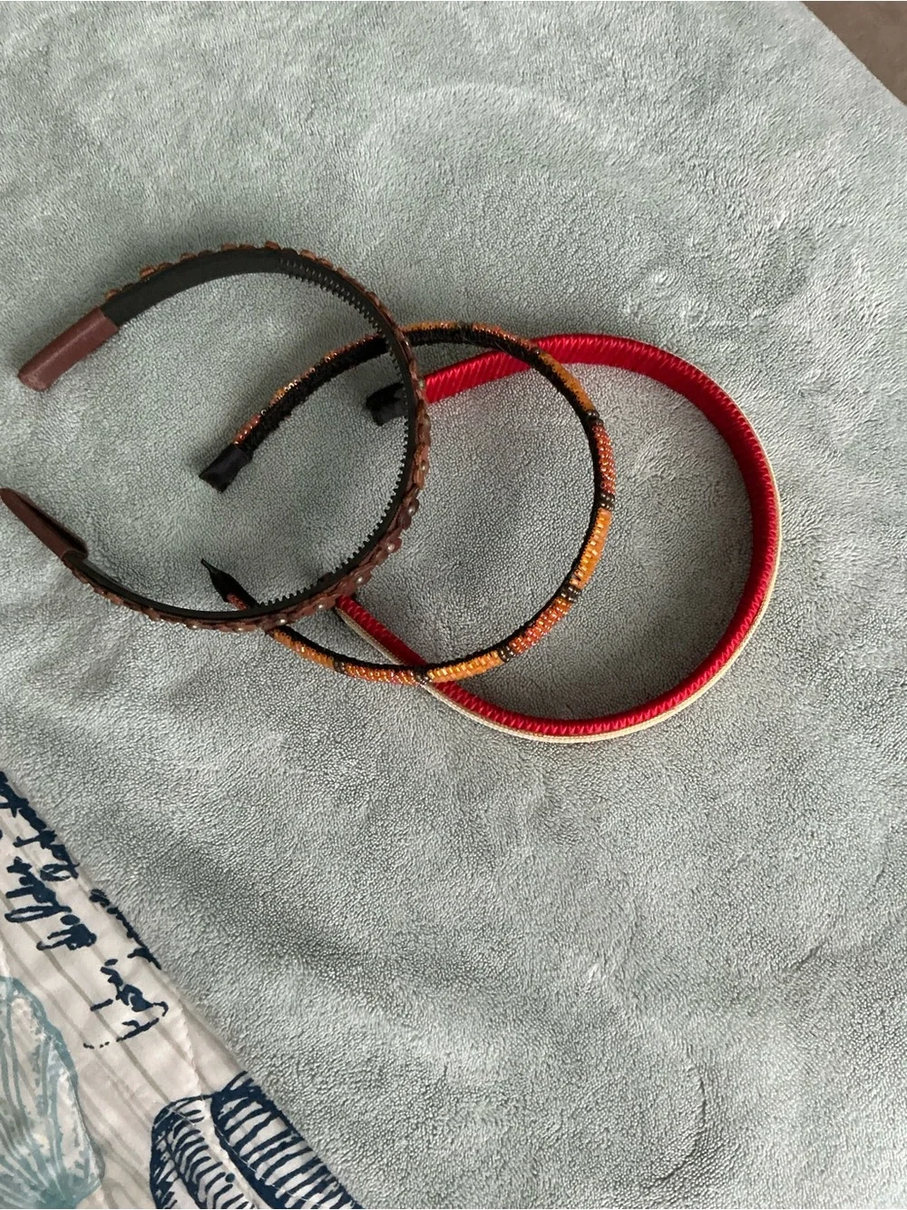 Assorted Women’s Decorative Headbands - Red, Brown, Orange